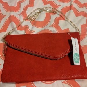Purse with gold strap